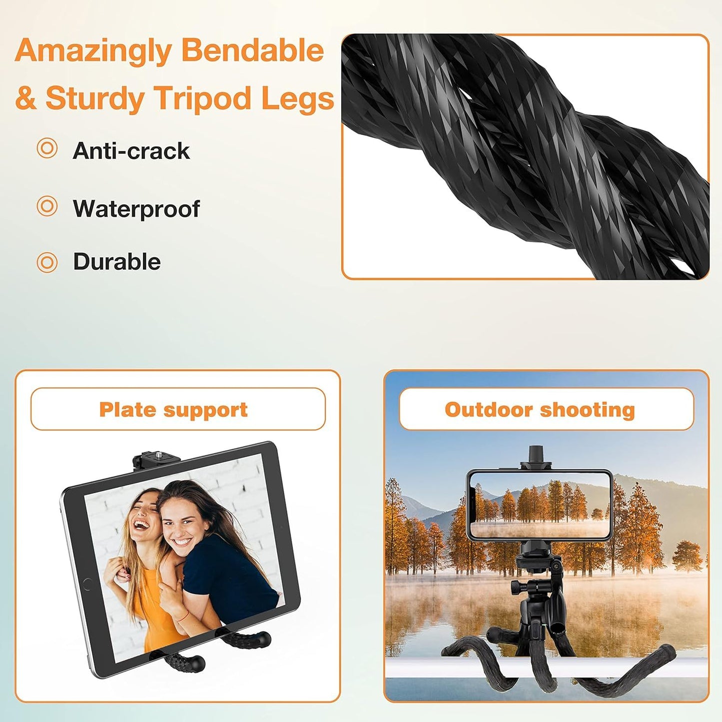 Tripodify™️ -Flexible Phone Tripod & Selfie Stick